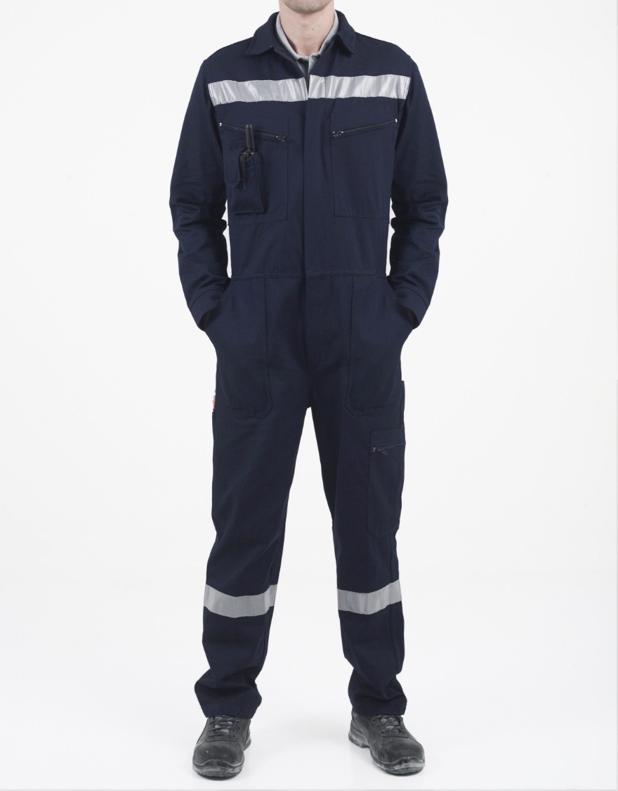 Reflektörlü Cepli Pamuklu Tulum