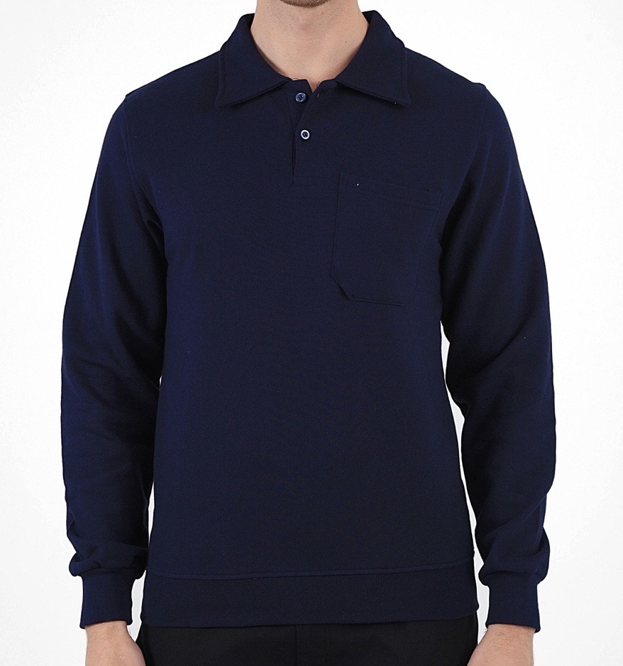 Polo Yaka Cepli Sweatshirt